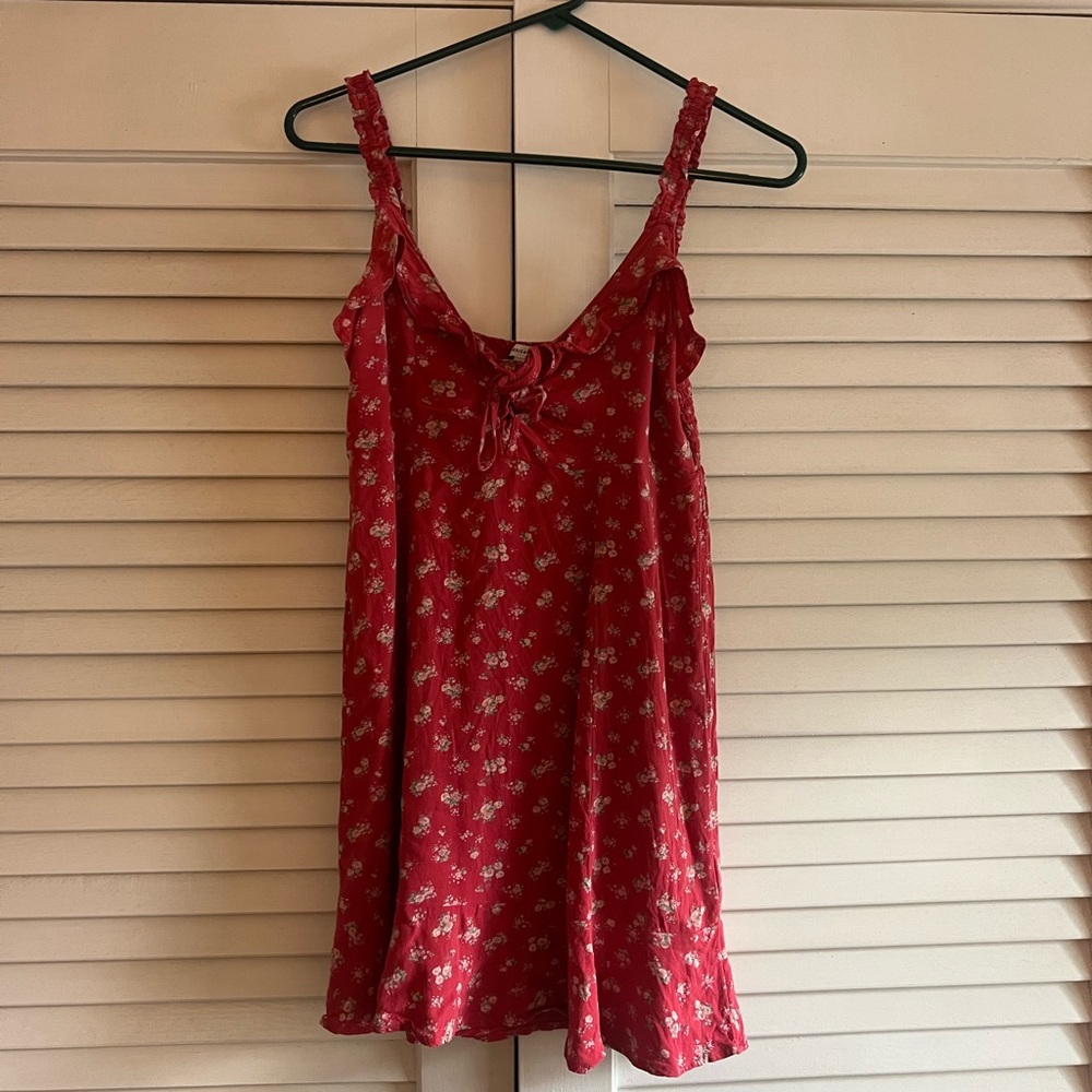 Red Floral American Eagle Dress